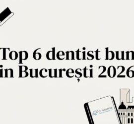 Imagine reprezentativă pentru blogul unui dentist, cu simboluri specifice stomatologiei