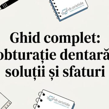 Cartonaș pentru titlu decorat cu ilustrații din domeniul stomatologiei