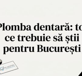 Ilustrație pentru titlu, cu elemente decorative inspirate din universul stomatologiei