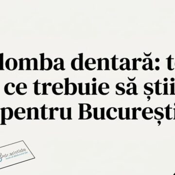 Ilustrație pentru titlu, cu elemente decorative inspirate din universul stomatologiei