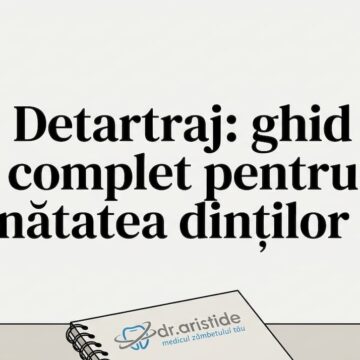 Cartonaș de titlu ilustrat, decorat pe margini cu simboluri specifice stomatologiei